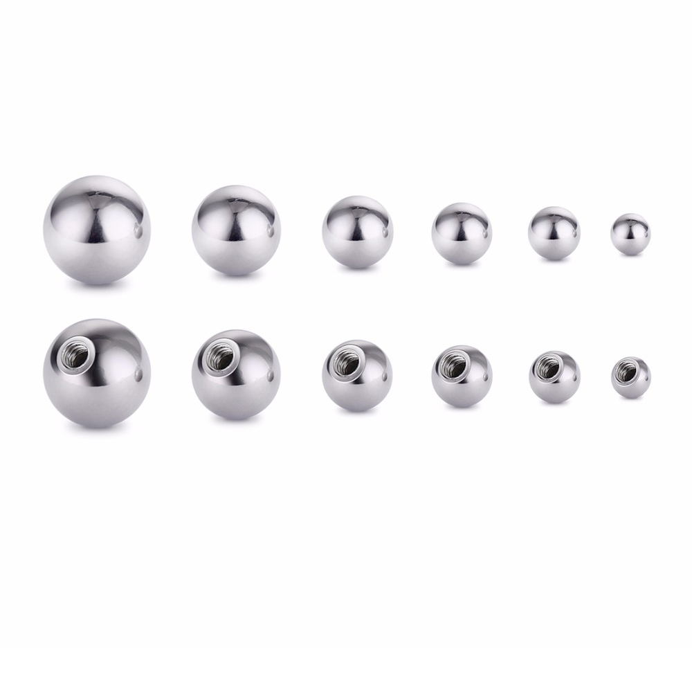 Body Jewelry Replacement Ball - 20 個ステンレス鋼交換ラウンドボールバーベルパーツ 16 グラム 14 グラムリップ眉毛舌腹リングボディジュエリーピアス