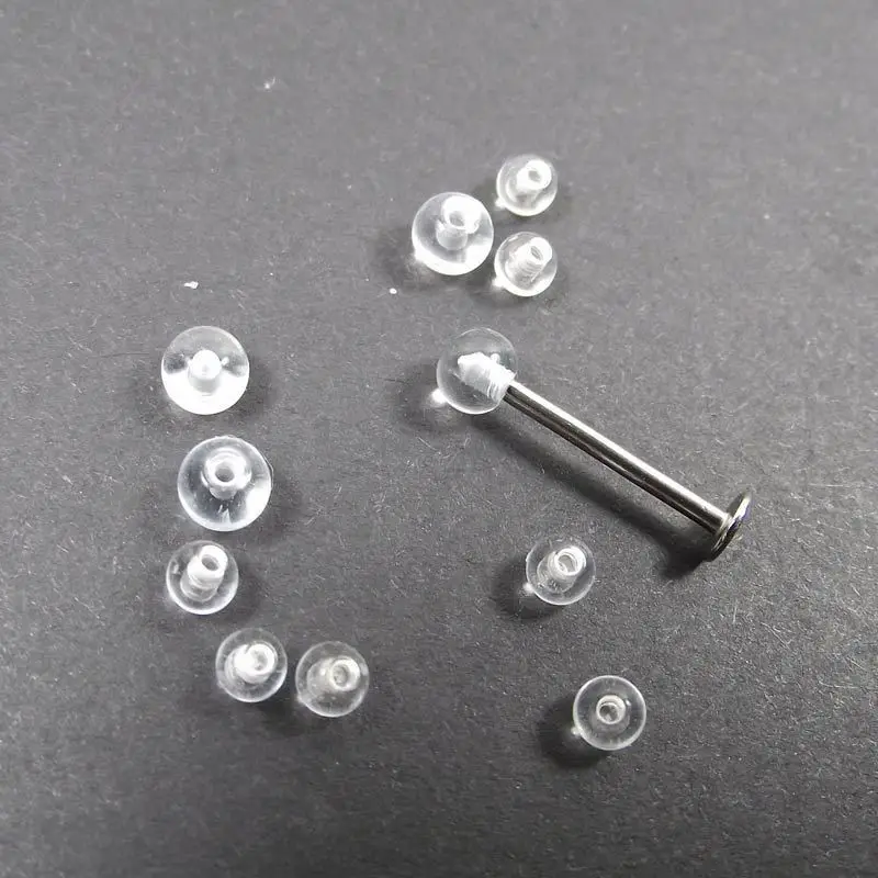 ピアス用の透明なスペアボール,バーベルの形をしたピアスジュエ - Body Jewelry Replacement Ball のレビューと価格