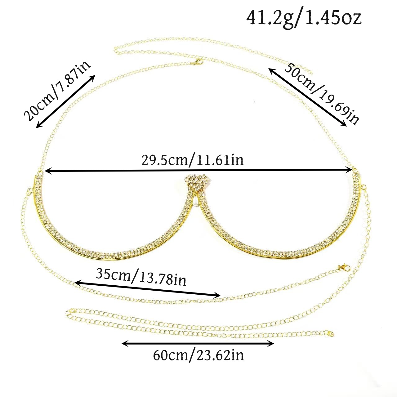 女性用、胸元をサポートするパールペンダント、ハート型のブラネ - Body Jewelry Necklace のレビューと価格