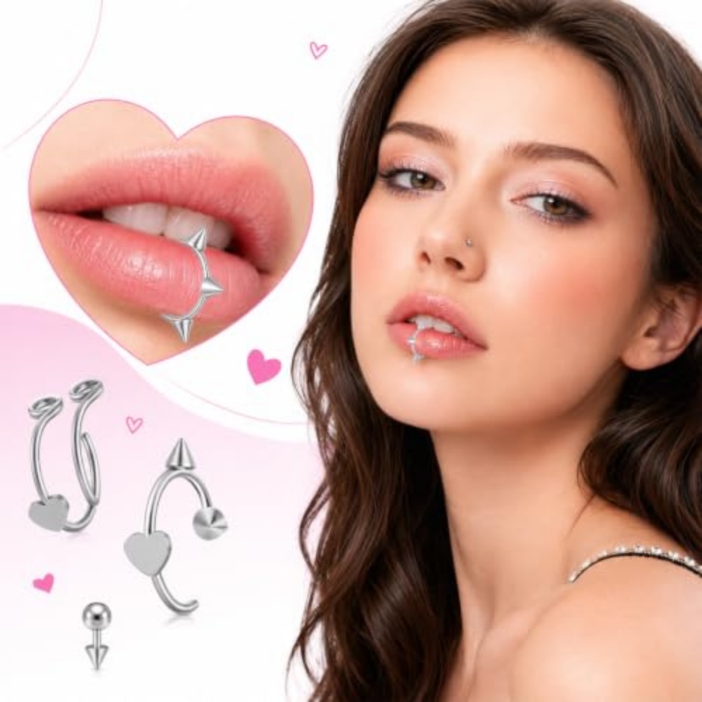 疑似穿孔キット非穿孔リップ眉ジュエリーリップリング、スパイク - Body Jewelry Replacement Ball のレビューと価格