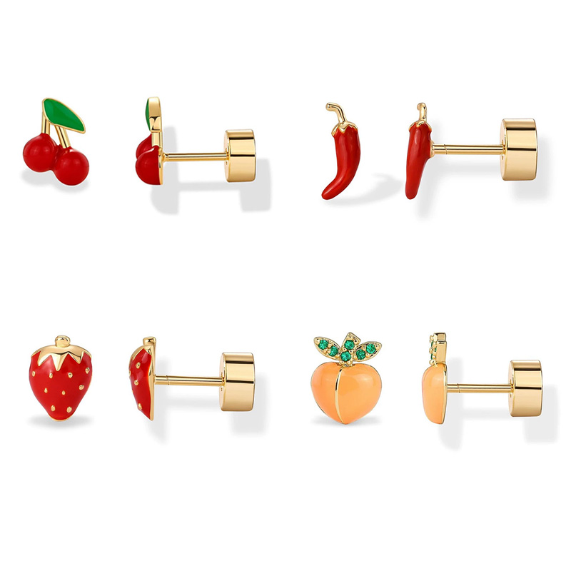 2 個軟骨イヤリングスタッド女性のためのサージカルスチールフ - Body Jewelry Surgical Steel のレビューと価格